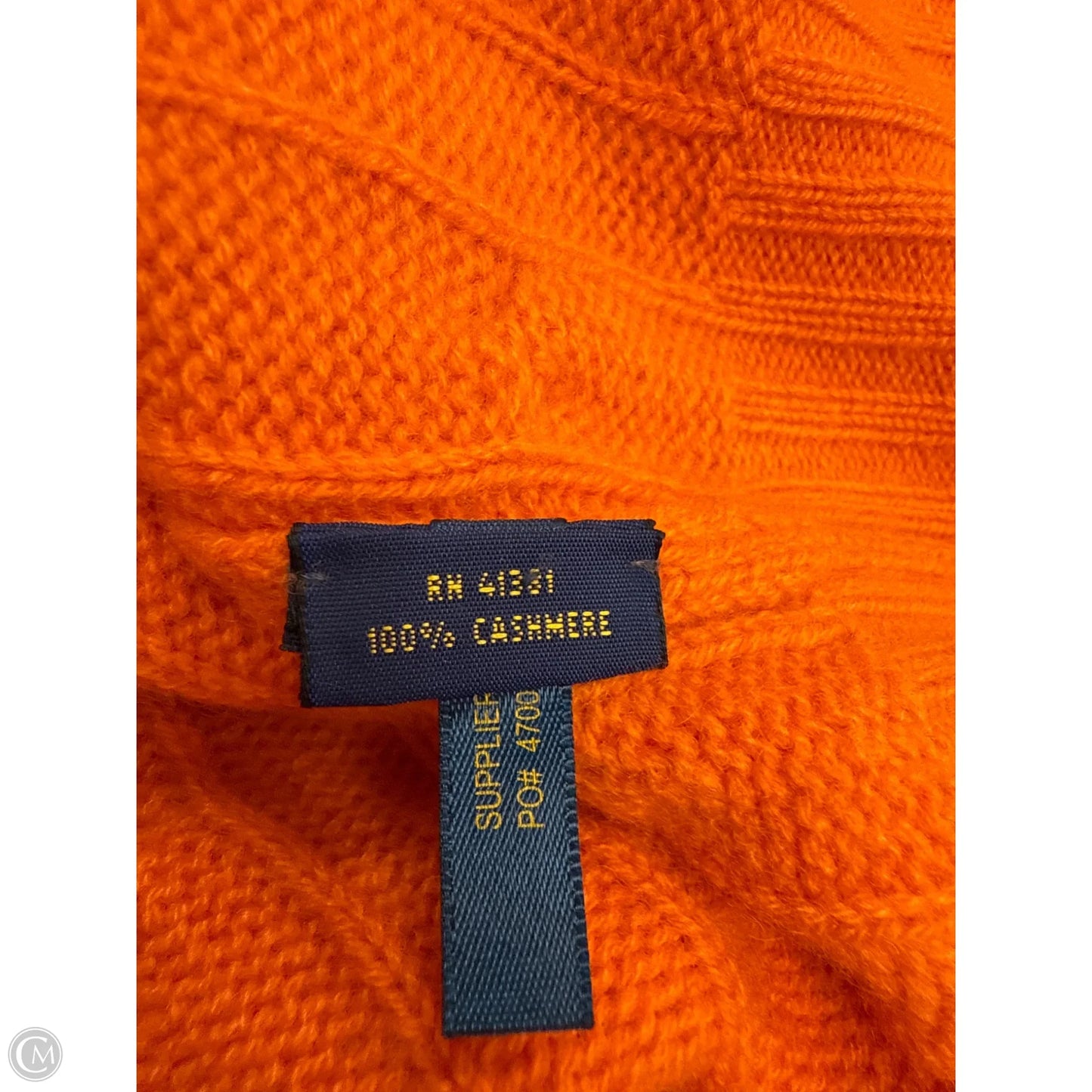 Sweater Cashmere By Polo Ralph Lauren In Orange, Size: M