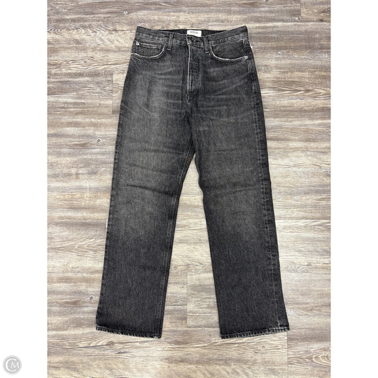 Jeans Boyfriend By Agolde In Black Denim, Size: 4