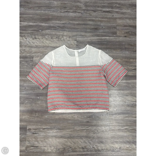 Top Short Sleeve Designer By Sandro In White, Size: L