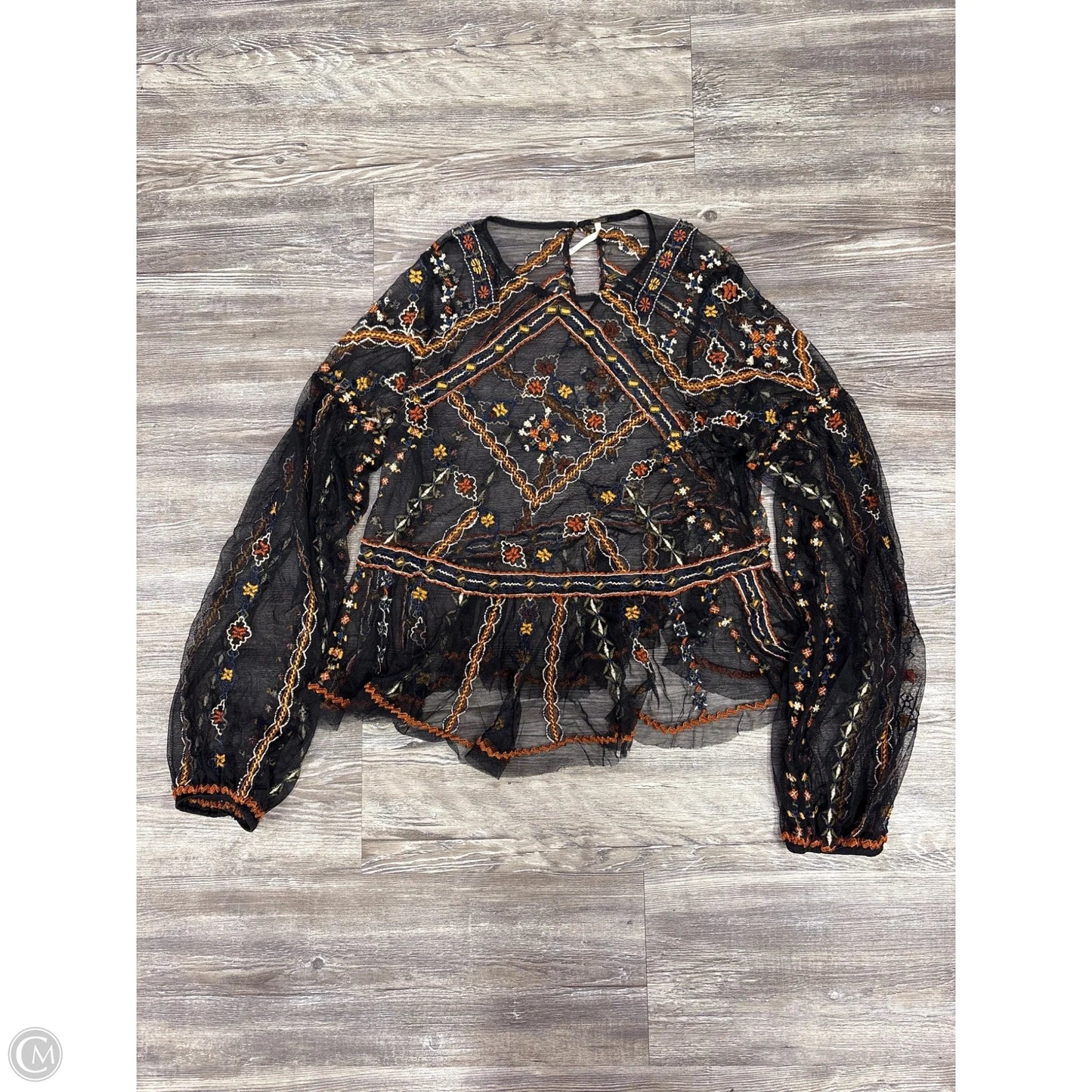 Top Long Sleeve By Free People In Black, Size: S