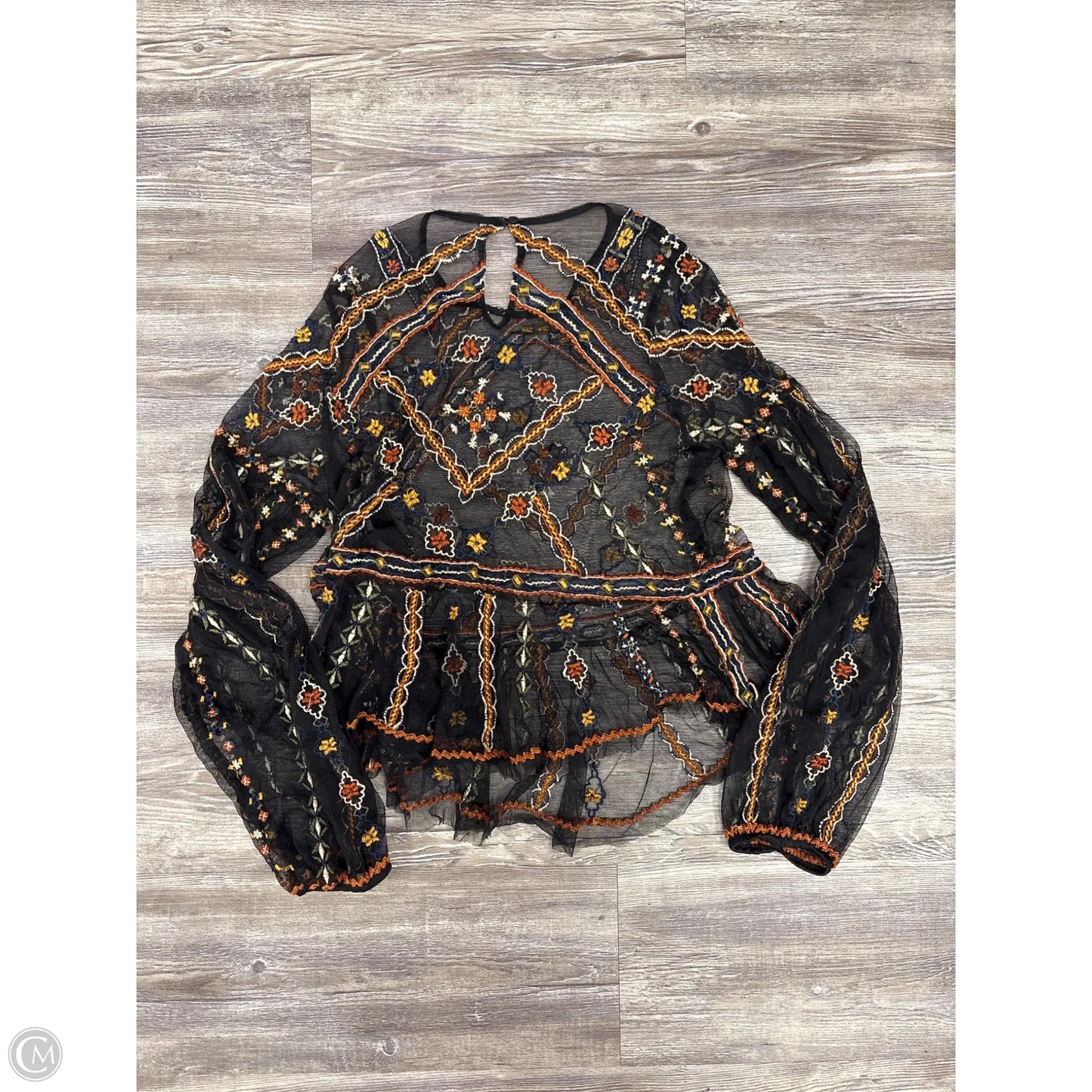 Top Long Sleeve By Free People In Black, Size: S