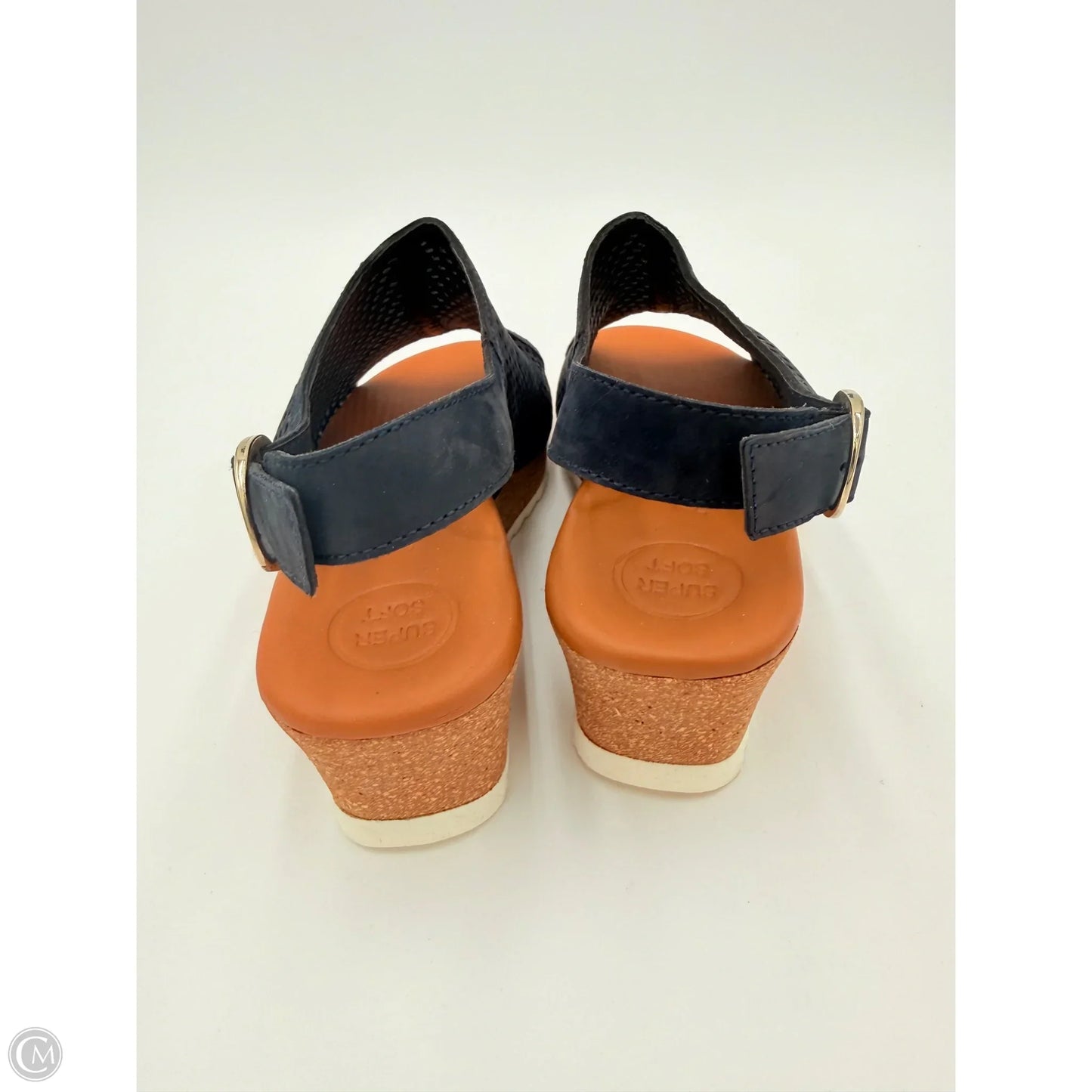 Sandals Heels Wedge By Paul Green In Navy, Size: 5.5