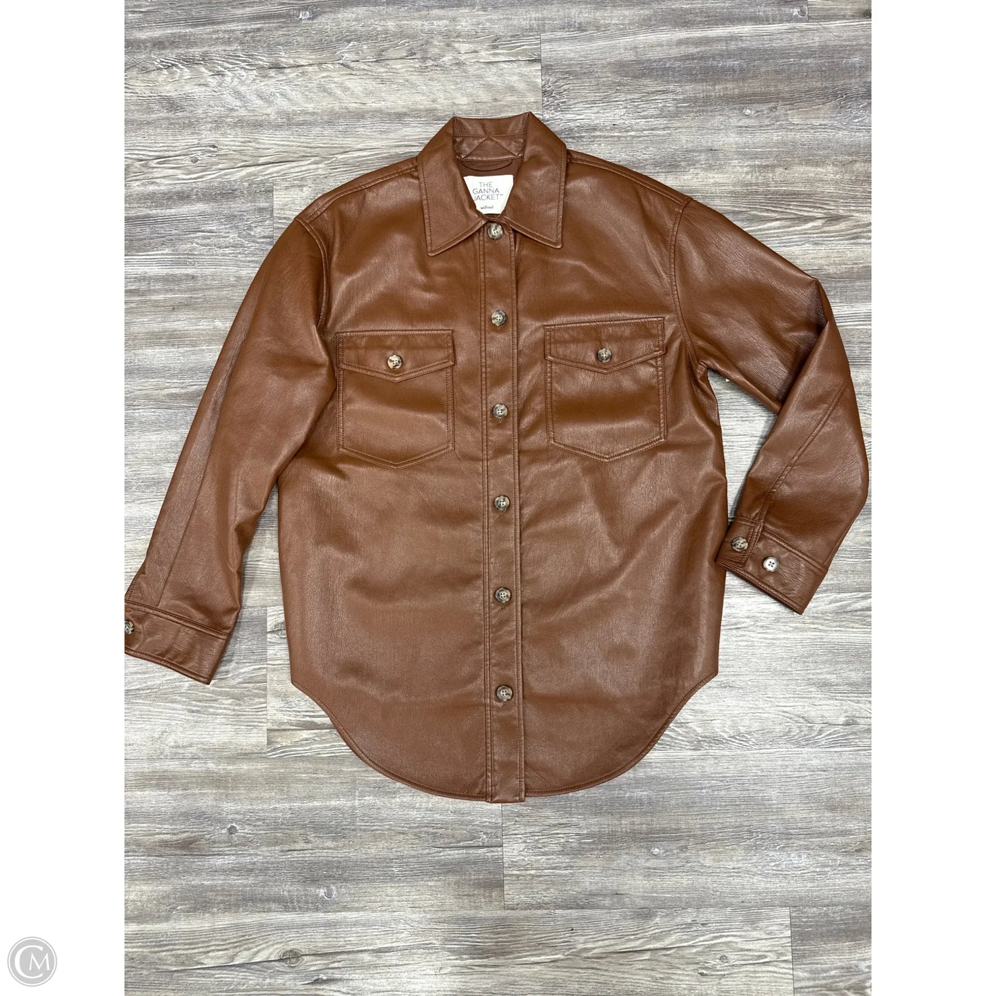 Jacket Leather By Wilfred In Brown, Size: S