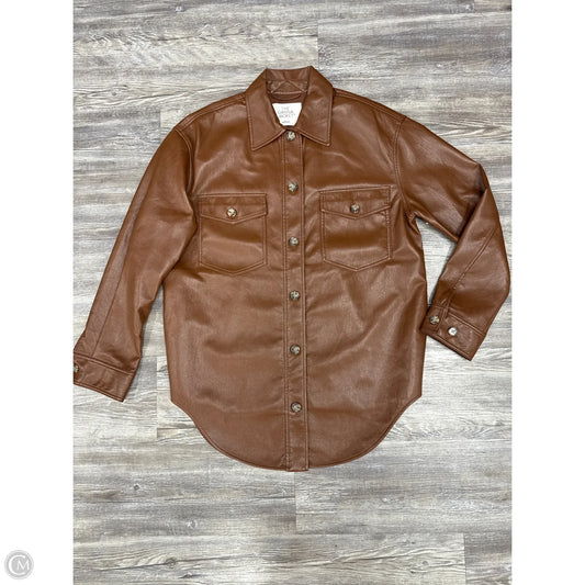 Jacket Leather By Wilfred In Brown, Size: S