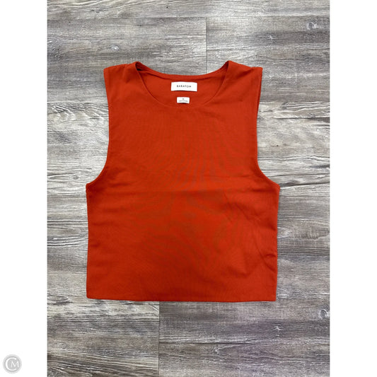 Top Sleeveless By Babaton In Orange, Size: M