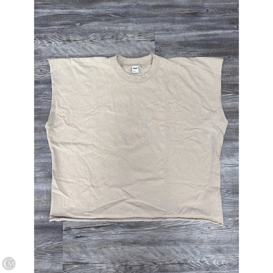 Top Short Sleeve By Tna In Tan & White, Size: S