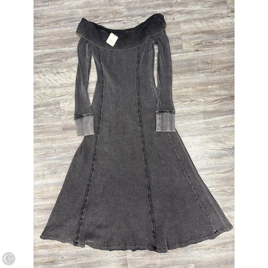 Dress Casual Midi By Free People In Grey, Size: M