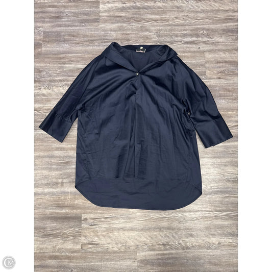 Top Long Sleeve Designer By Tuckernuck In Navy, Size: 2x