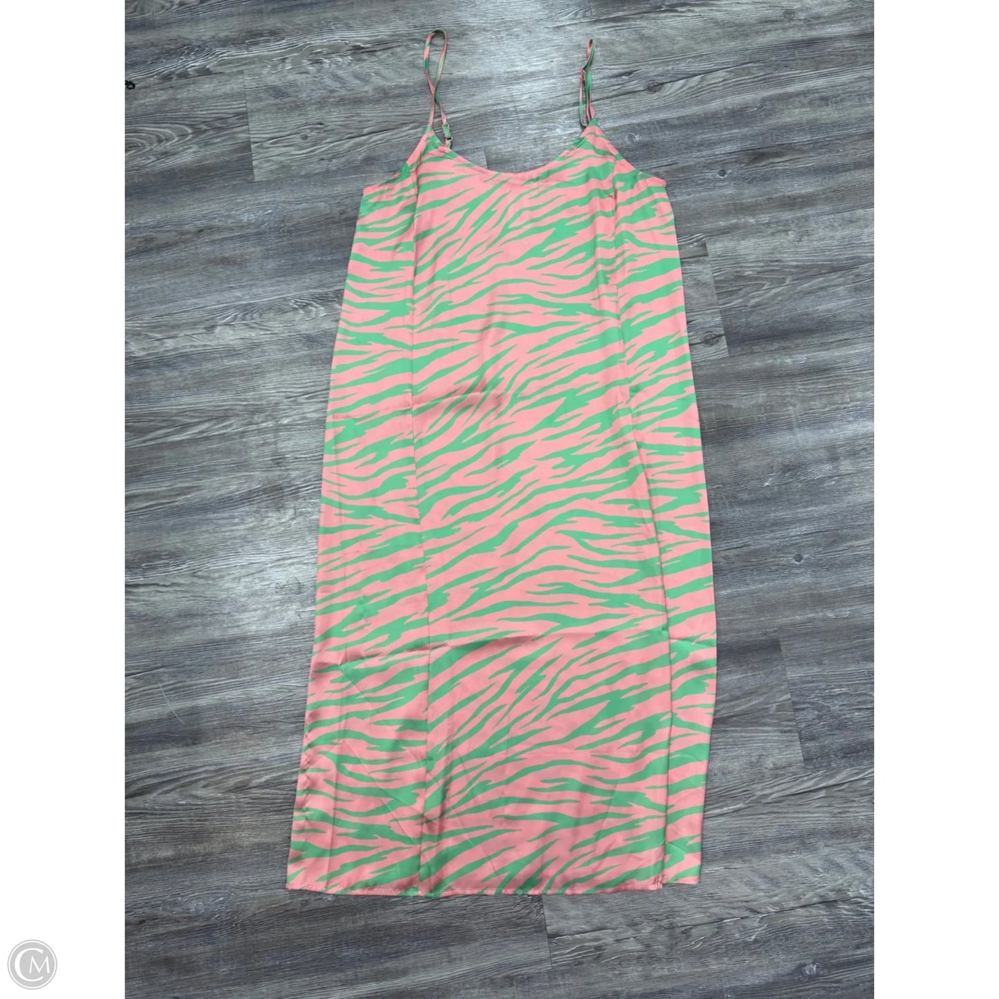 Dress Party Midi By Collusion In Green & Pink, Size: 6