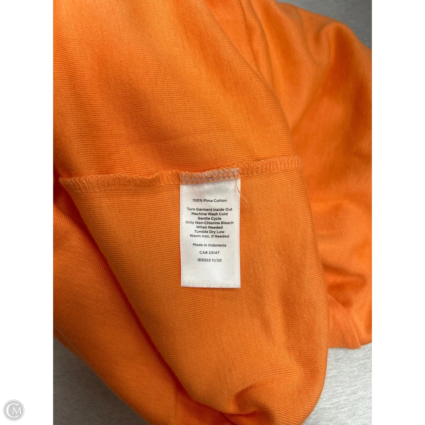 Top Short Sleeve Basic By Talbots In Orange, Size: L