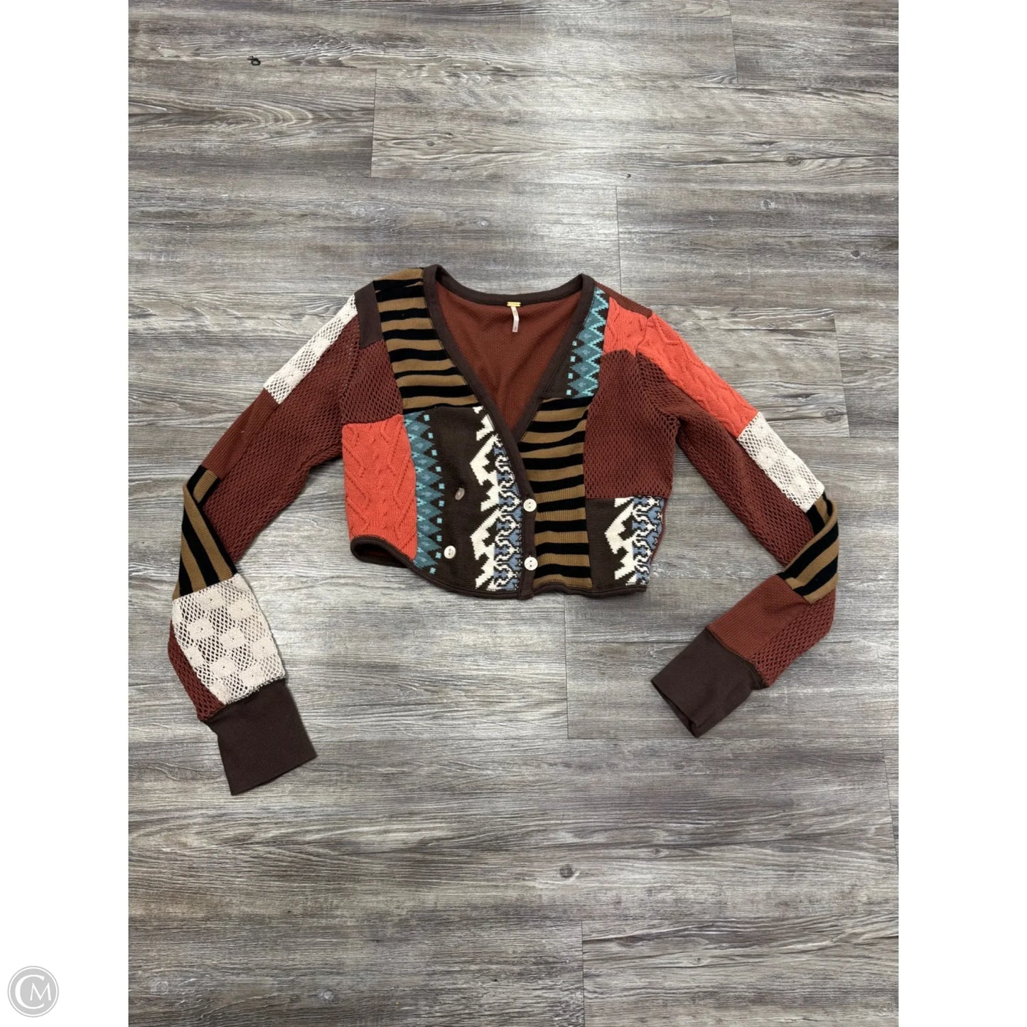 Sweater Cardigan By Free People In Brown, Size: S