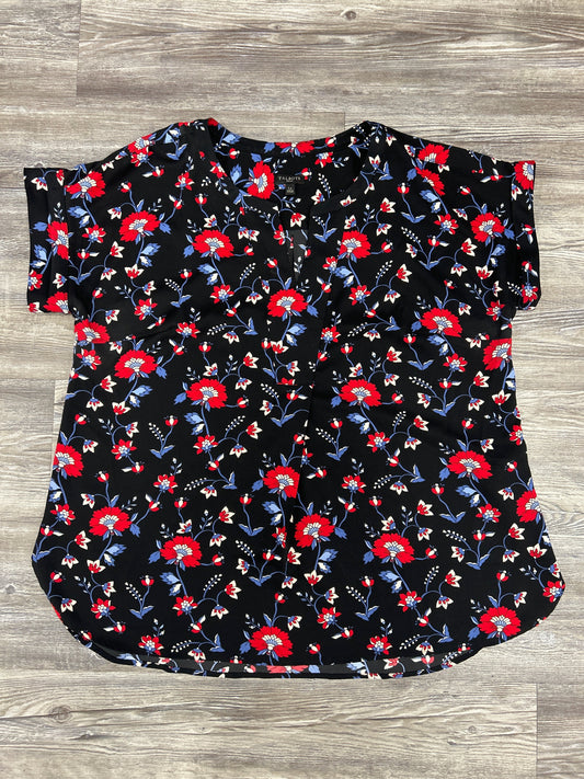 Top Short Sleeve By Talbots In Floral Print, Size: Lp