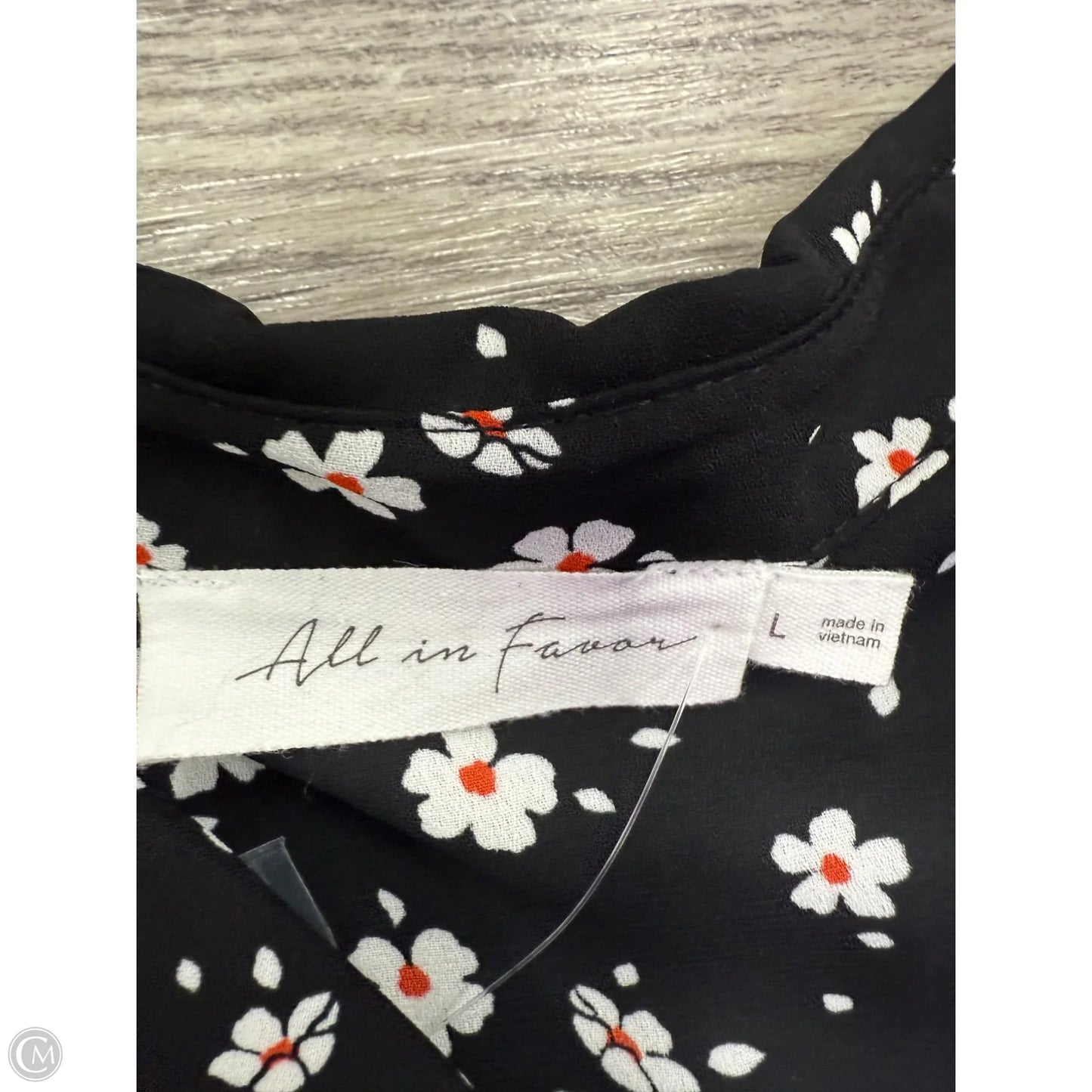 Top Short Sleeve By All In Favor In Floral Print, Size: L
