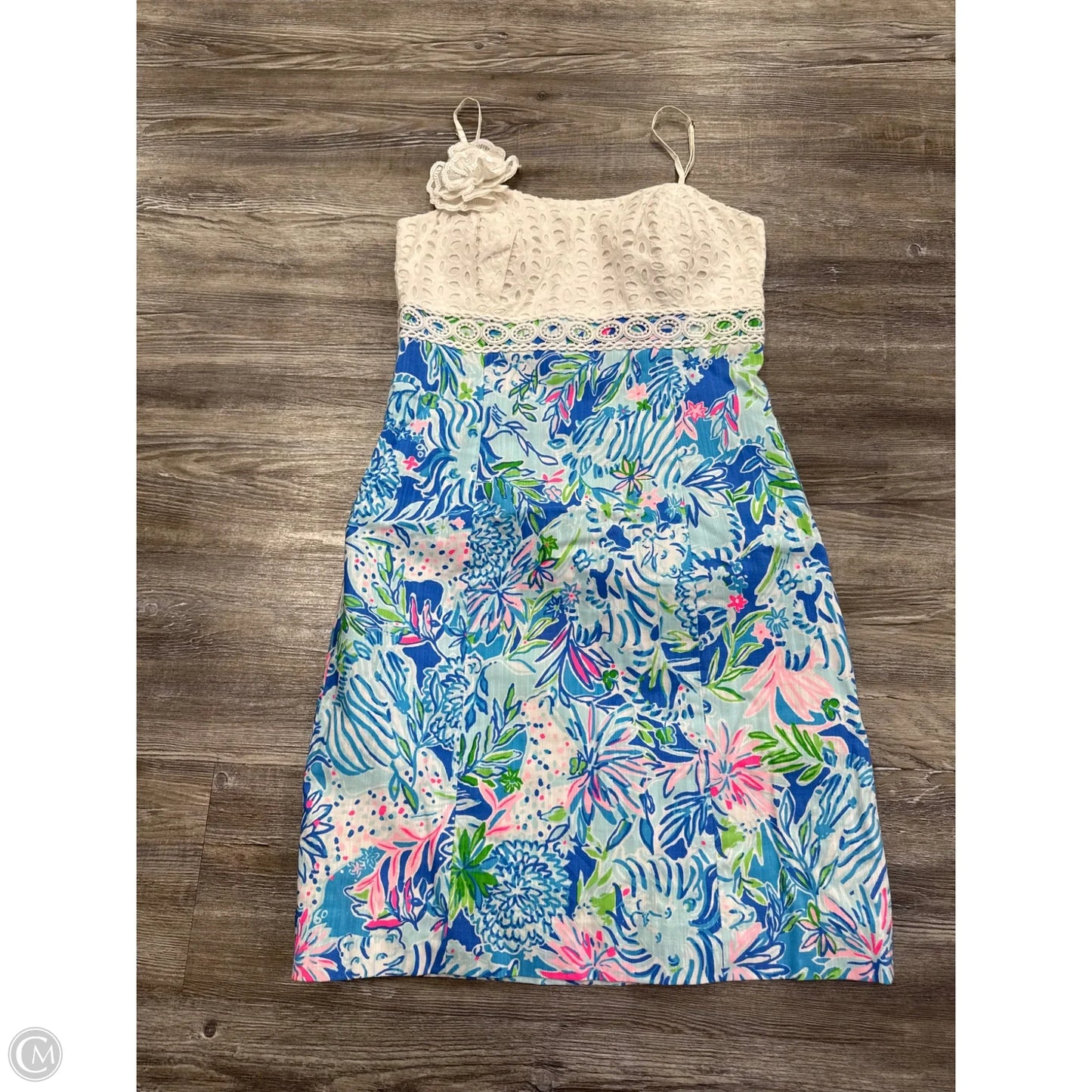 Dress Party Short By Lilly Pulitzer In Blue & Green, Size: 0