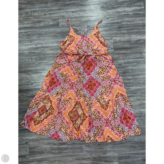 Dress Casual Maxi By Torrid In Pink & Yellow, Size: 3x