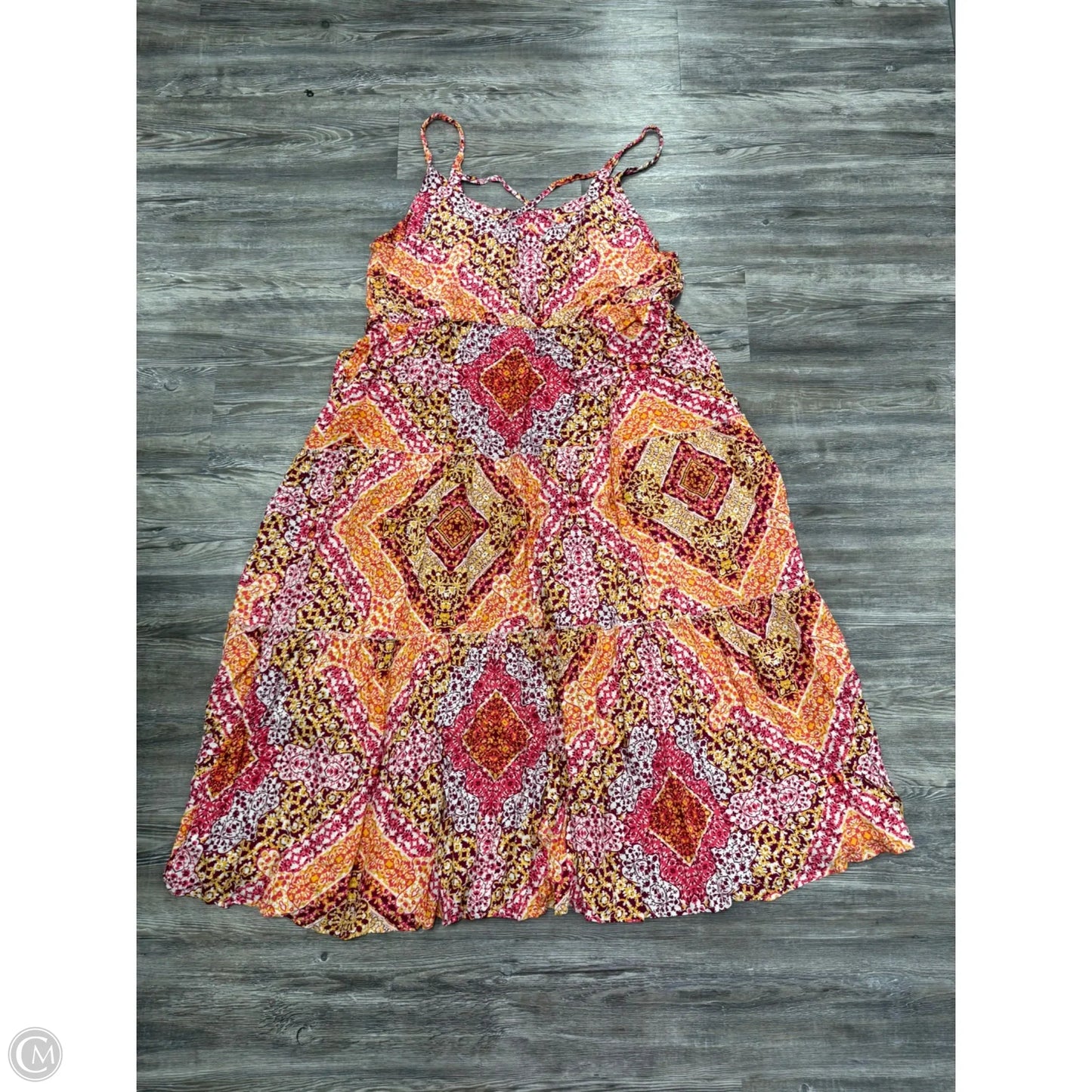 Dress Casual Maxi By Torrid In Pink & Yellow, Size: 3x