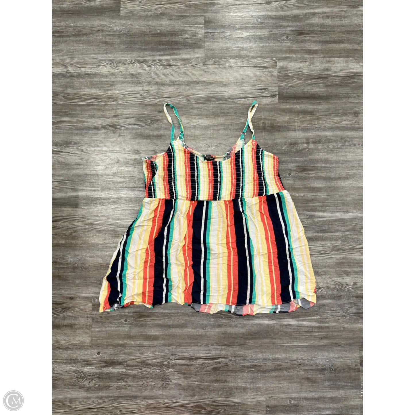 Top Sleeveless By Torrid In Striped Pattern, Size: 3x