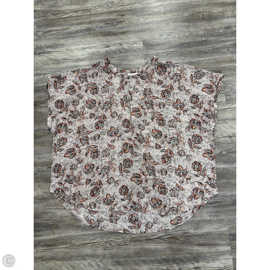 Top Short Sleeve By Maurices In Purple, Size: 4x