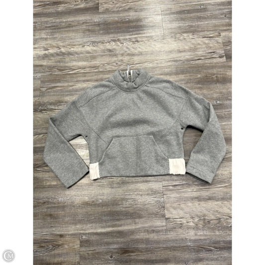 Athletic Sweatshirt Collar By Lululemon In Grey & White, Size: S