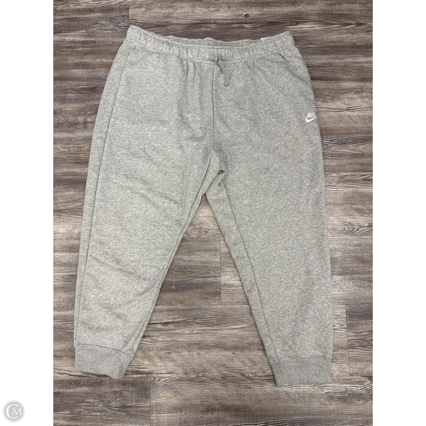 Athletic Pants By Nike In Grey, Size: 1x