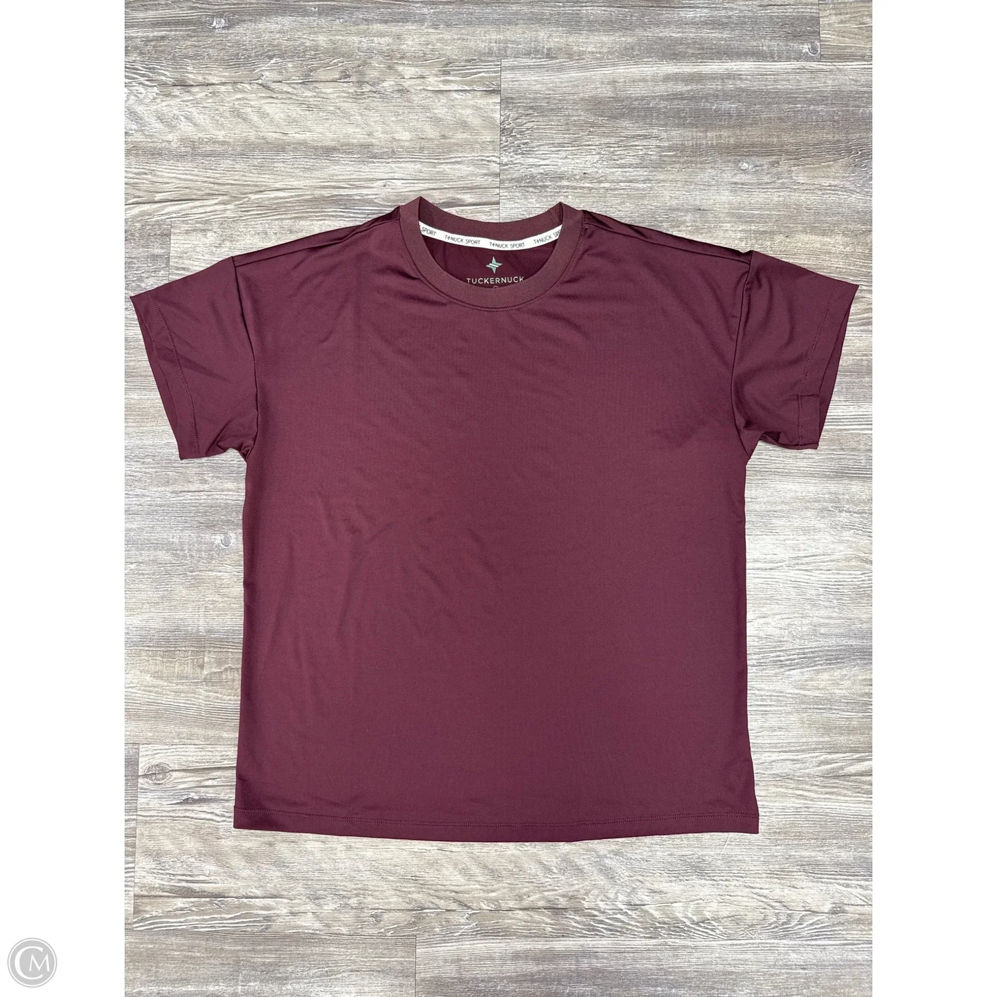 Athletic Top Short Sleeve By Tuckernuck In Maroon, Size: S