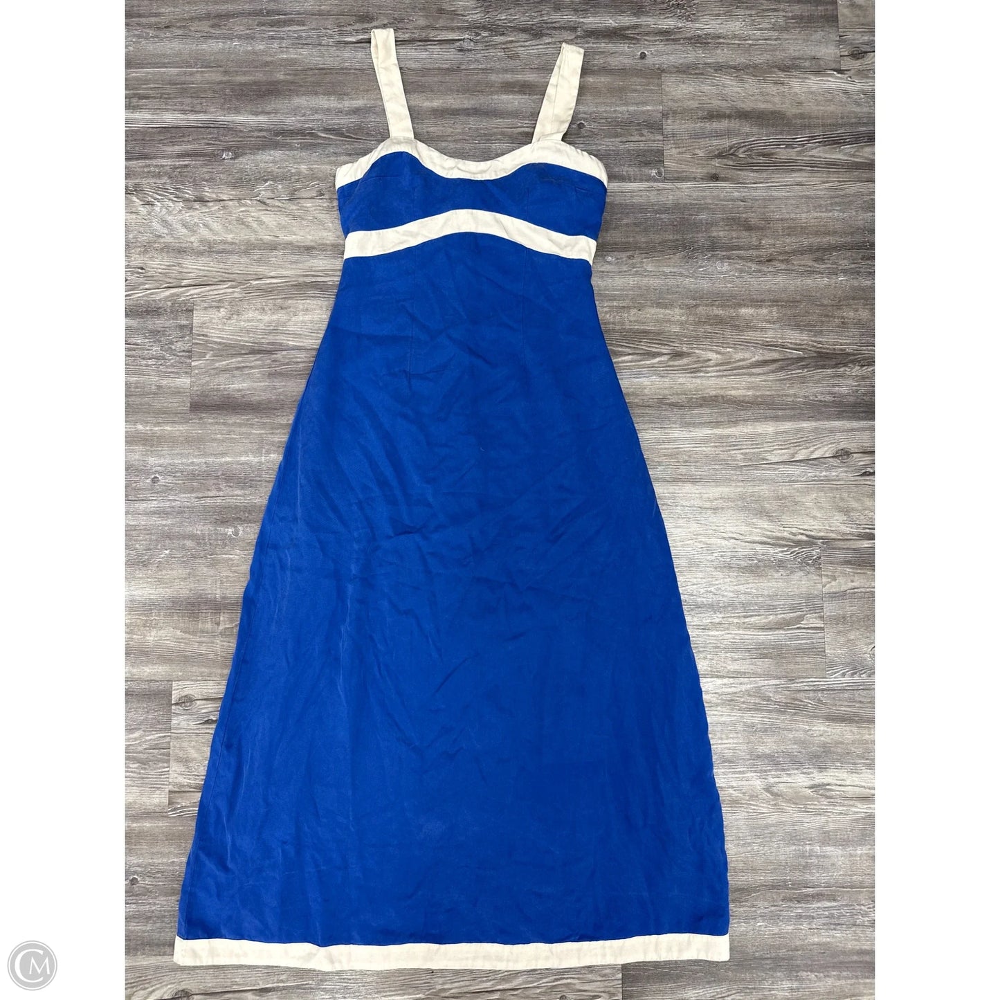 Dress Casual Maxi By Sancia In Blue & White, Size: S