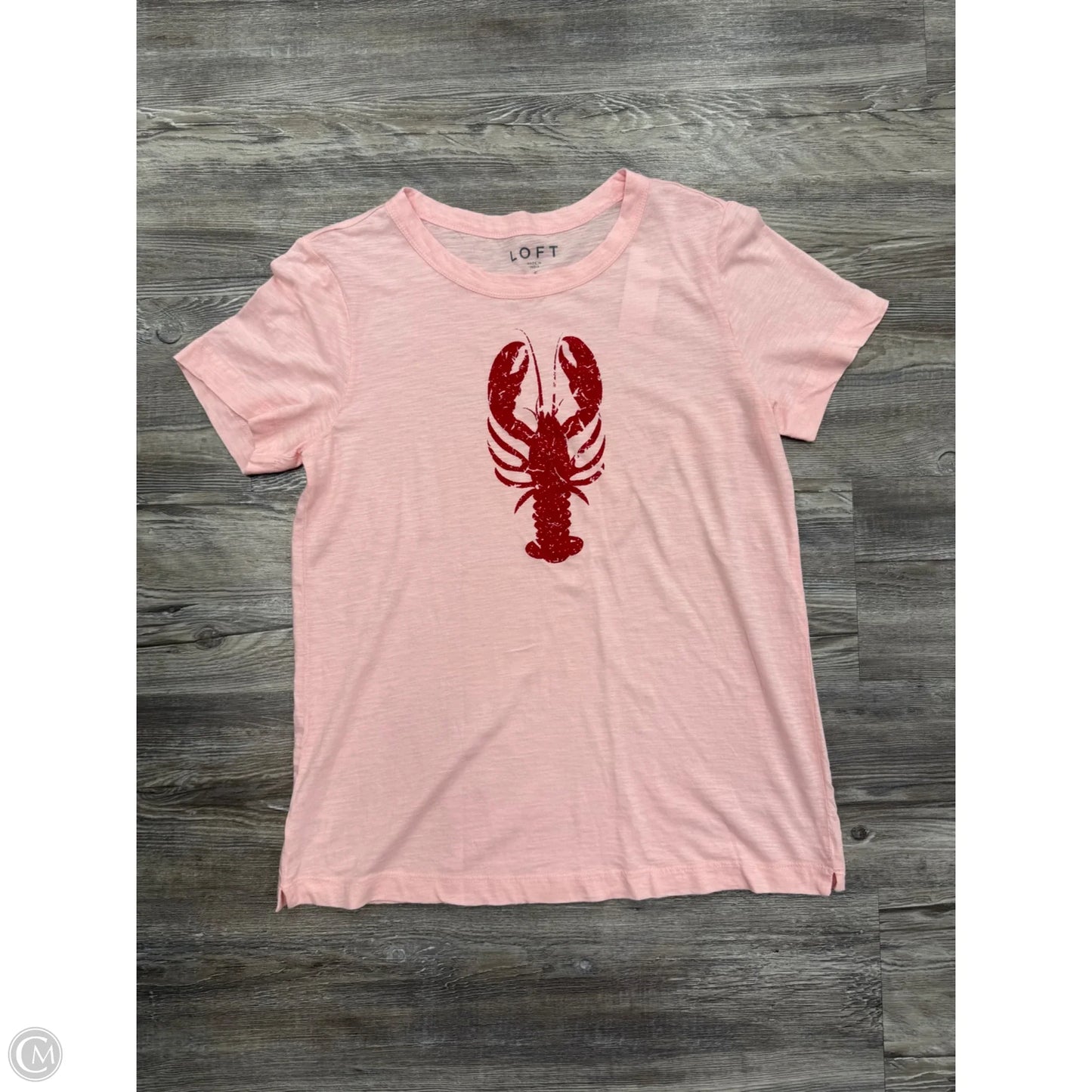 Top Short Sleeve By Loft In Pink, Size: S