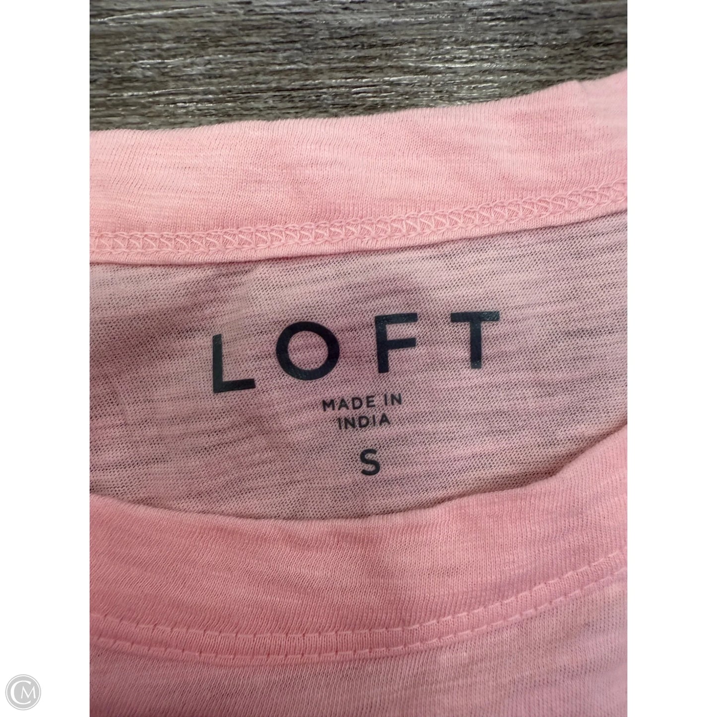 Top Short Sleeve By Loft In Pink, Size: S