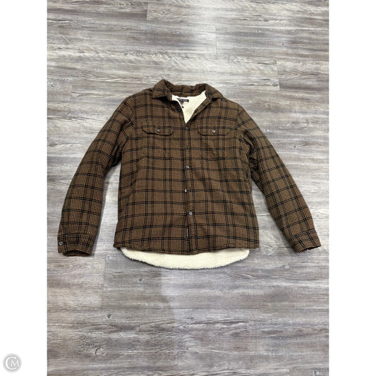 Jacket Designer By Michael Kors In Plaid Pattern, Size: M