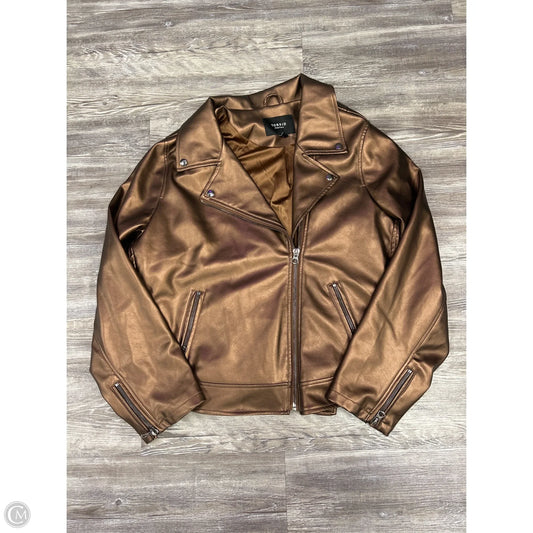 Jacket Moto By Torrid In Brown, Size: 4x