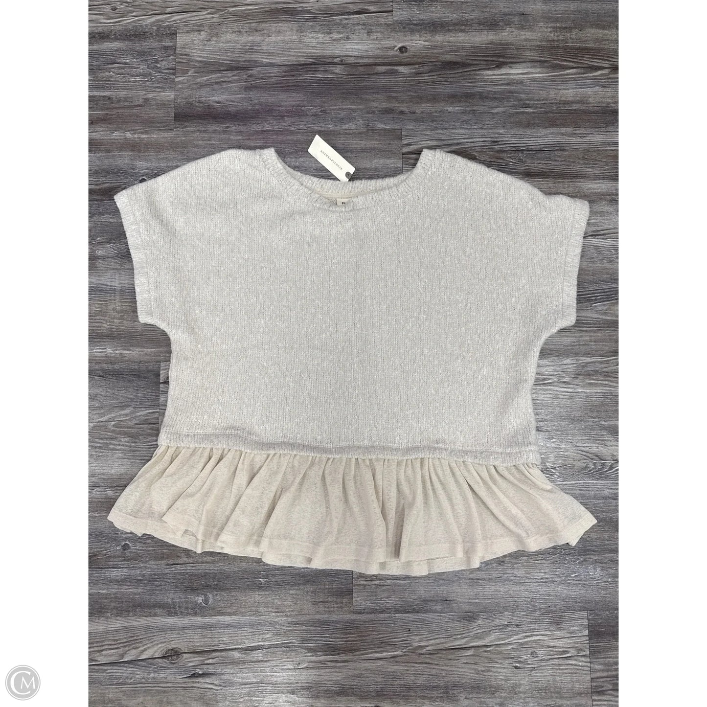 Top Short Sleeve By Pilcro In Beige, Size: L