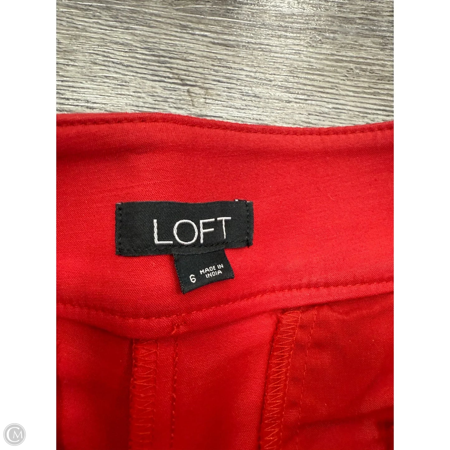 Shorts By Loft In Red, Size: 6