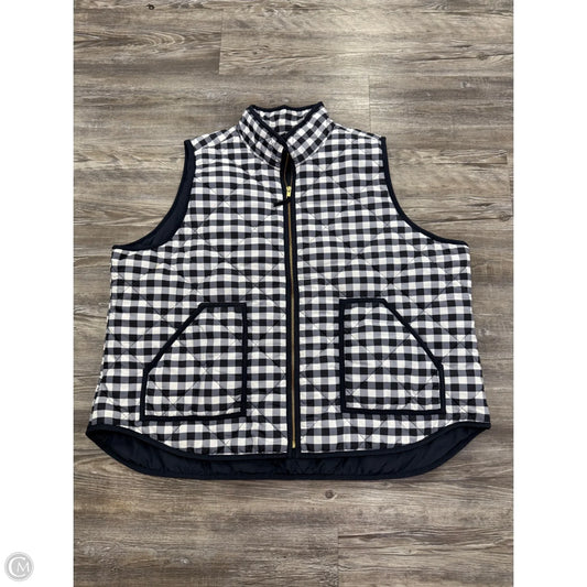 Vest Puffer & Quilted By J. Crew In Checkered Pattern, Size: 3x