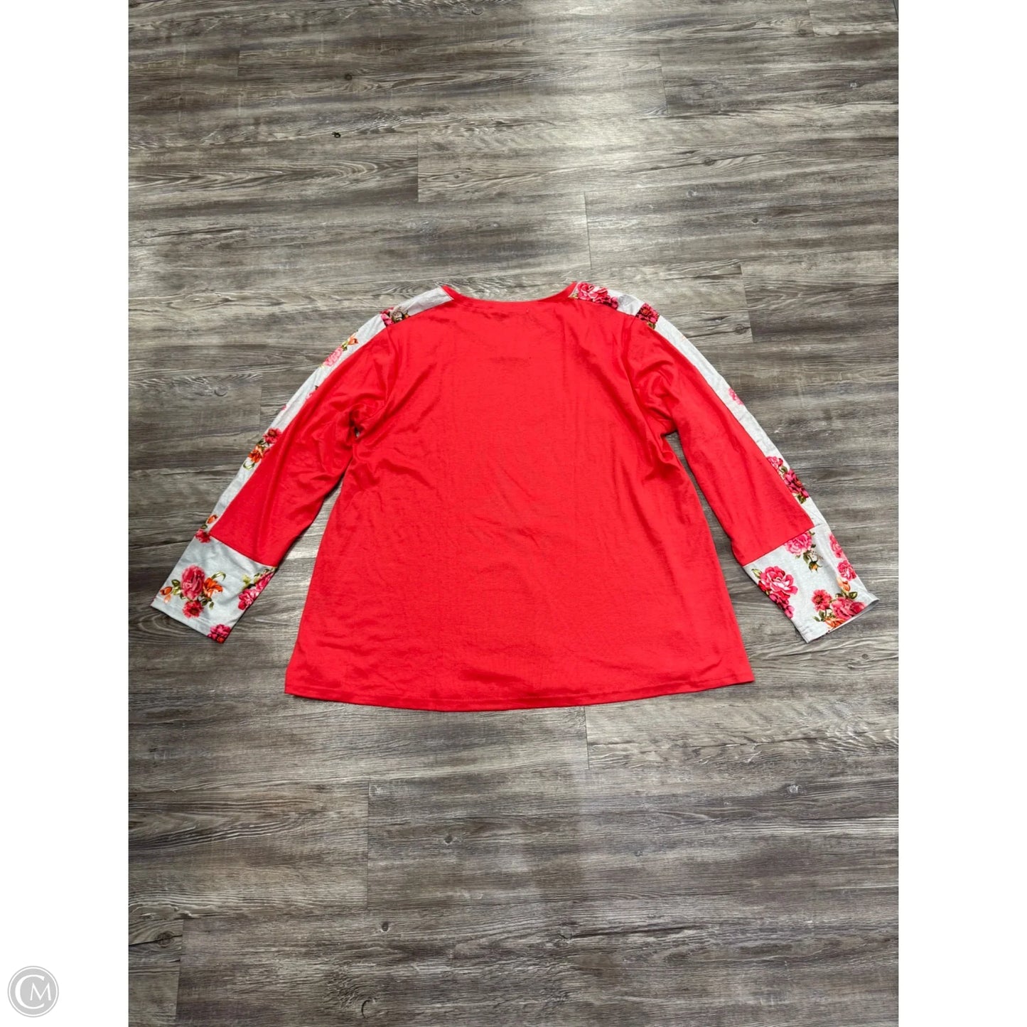 Top Long Sleeve Basic By Southern Stitch In Coral, Size: 3x