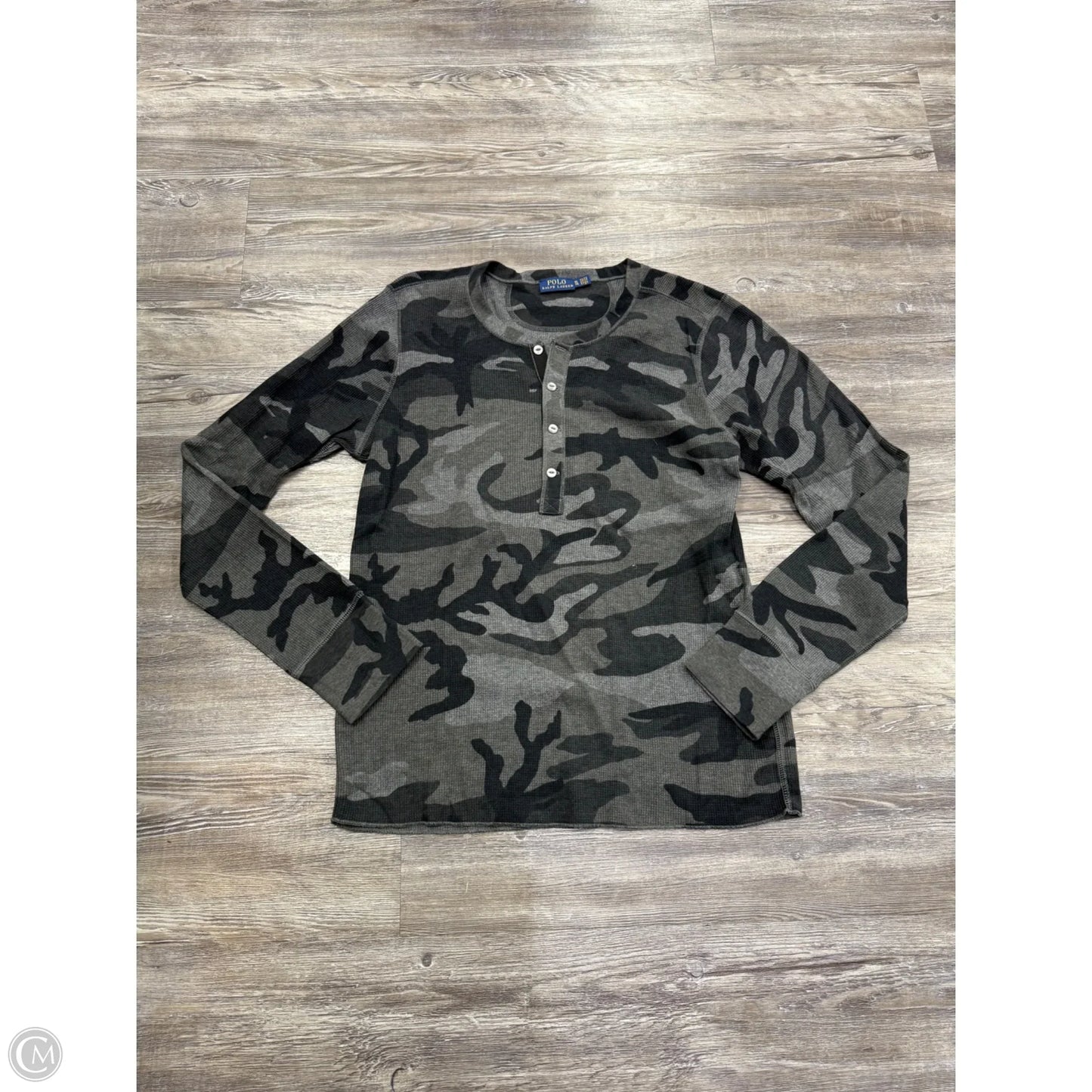 Top Long Sleeve By Ralph Lauren Blue Label In Camouflage Print, Size: Xl