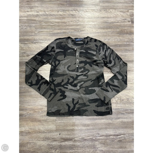 Top Long Sleeve By Ralph Lauren Blue Label In Camouflage Print, Size: Xl