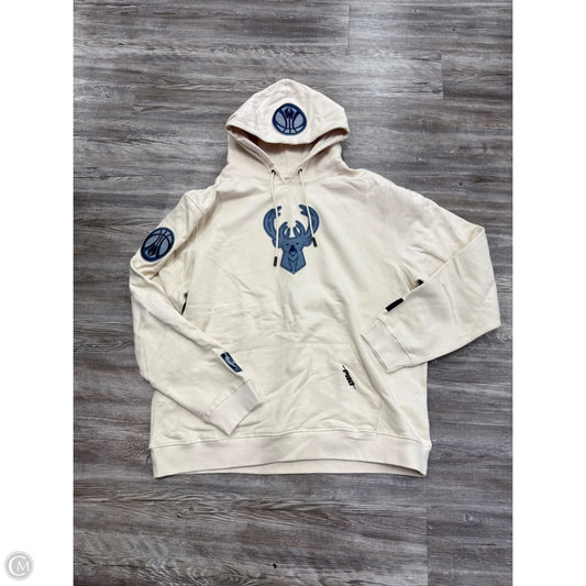 Athletic Sweatshirt Hoodie By Pro Standard In Cream, Size: 2x