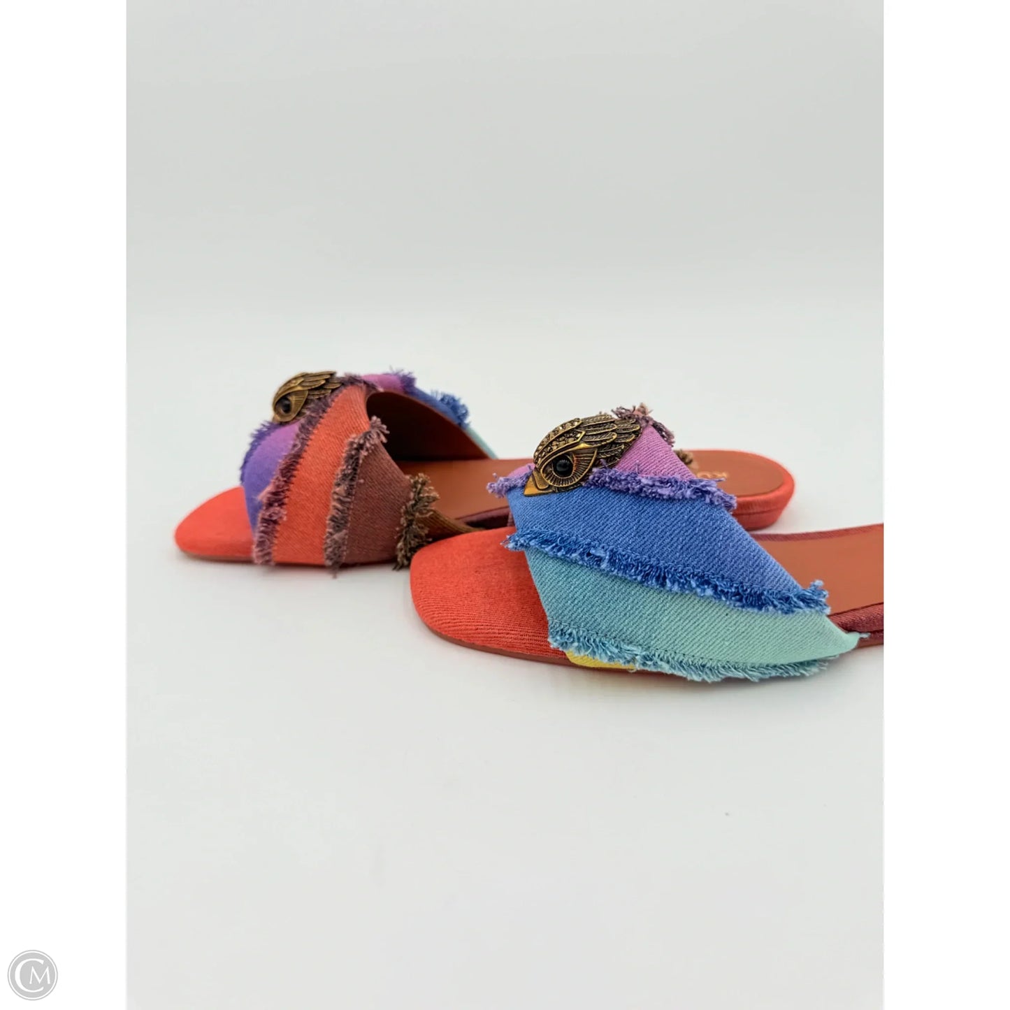 Sandals Designer By Kurt Geiger In Orange & Purple, Size: 8.5