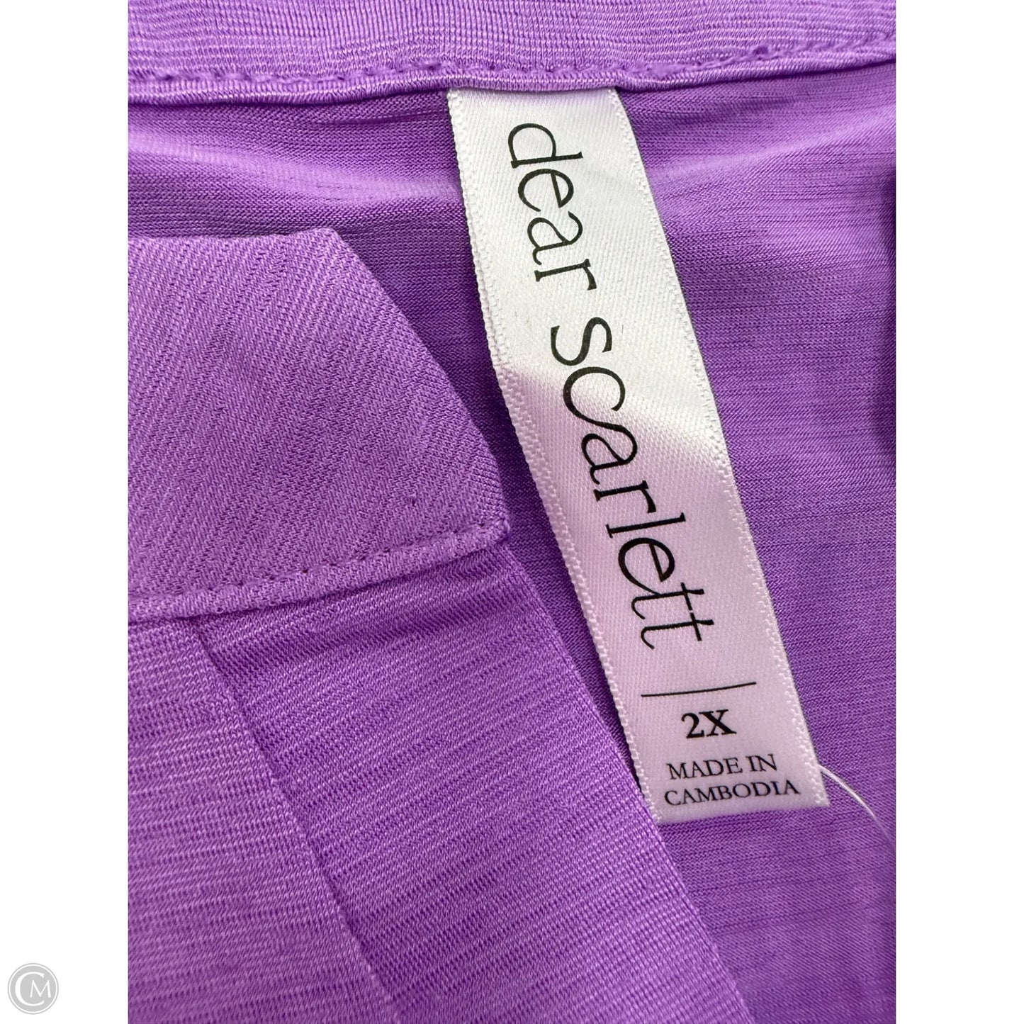 Top Short Sleeve Basic By Dear Scarlett In Purple, Size: 2x