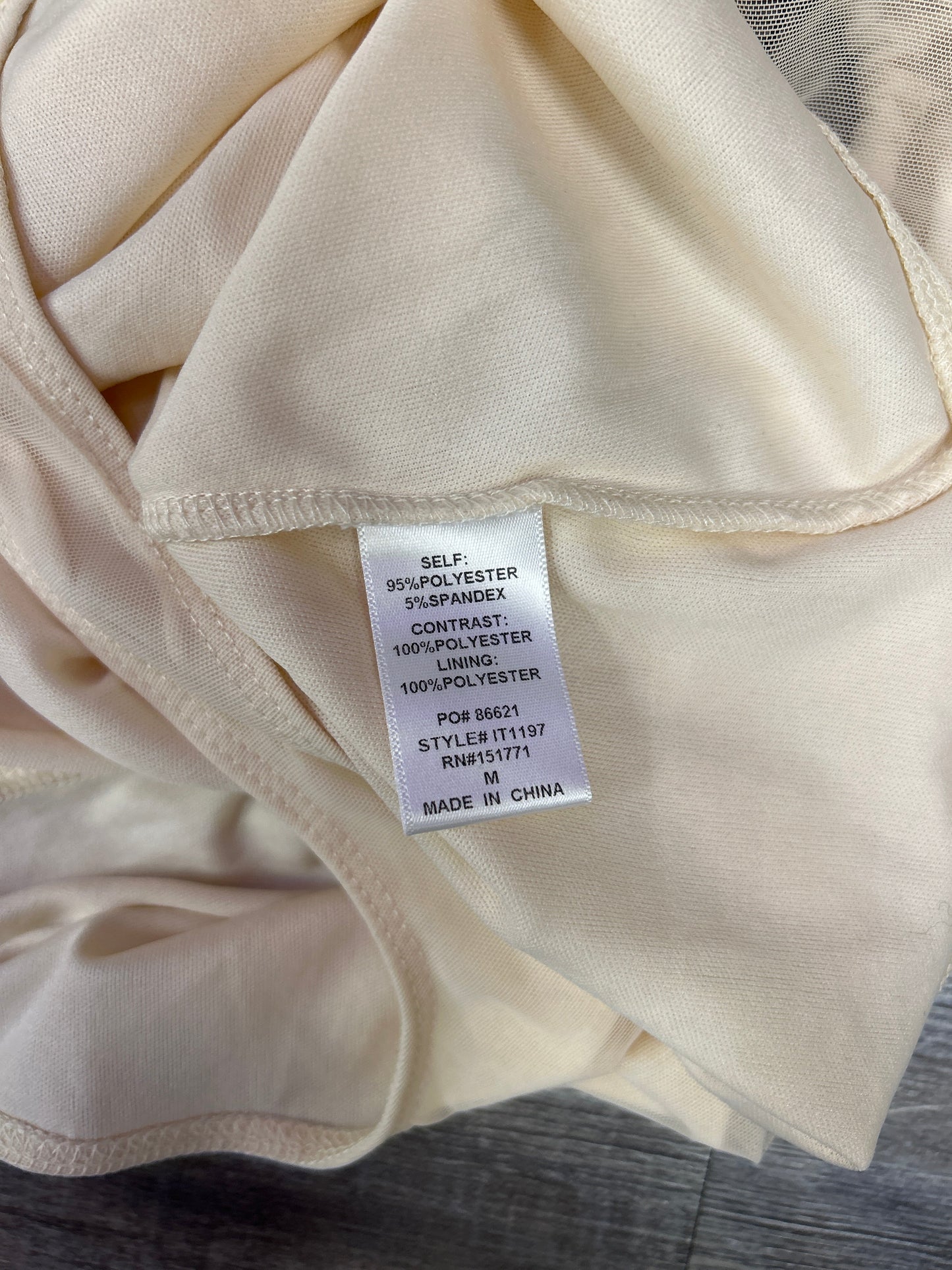 Bodysuit By Lelis In Cream, Size: M