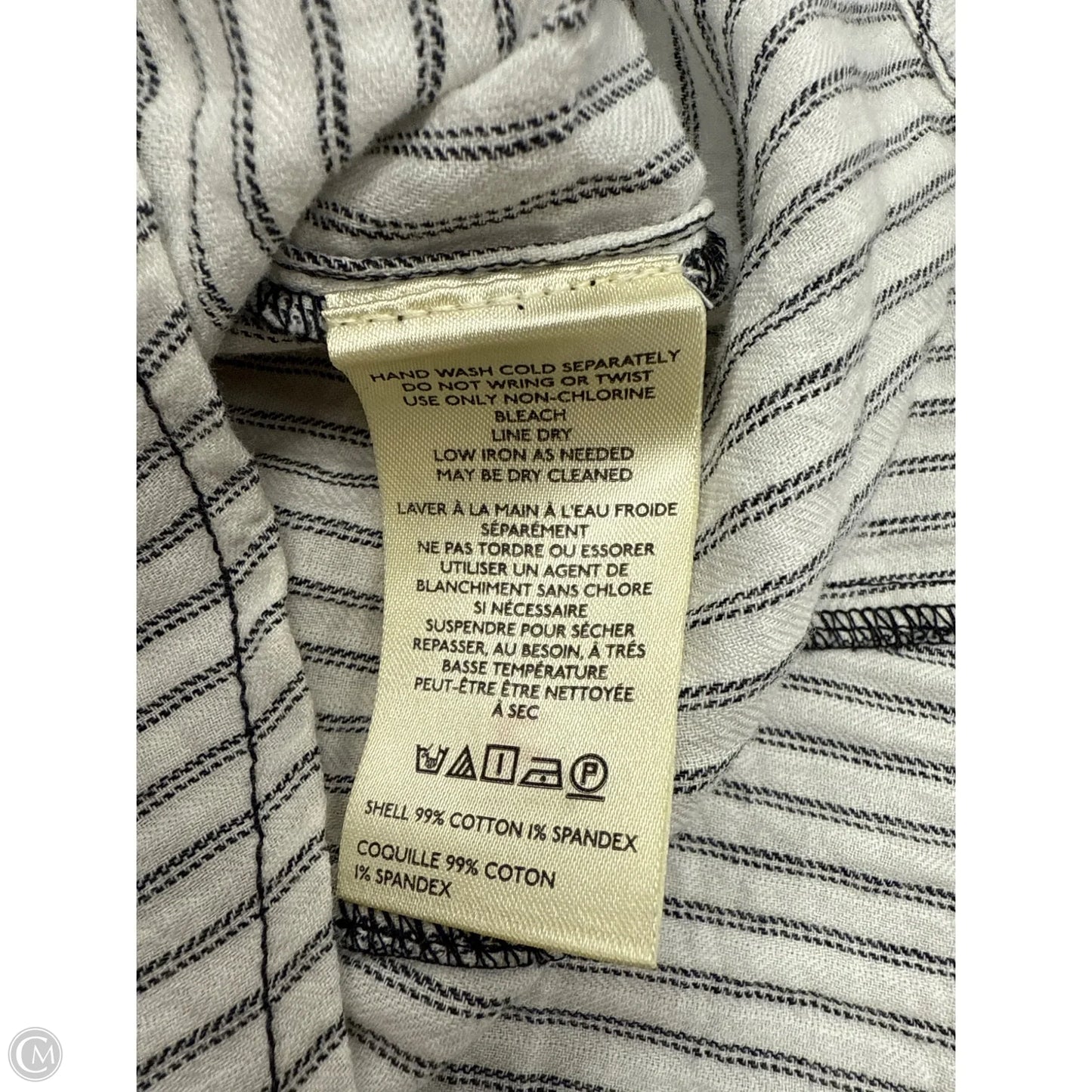 Top Short Sleeve By Pilcro In Striped Pattern, Size: M
