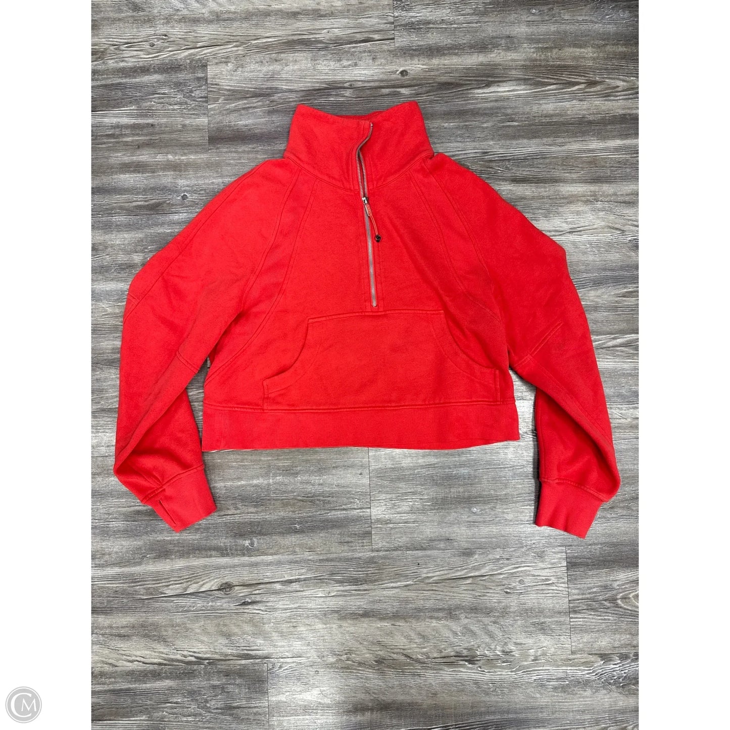 Athletic Sweatshirt Collar By Lululemon In Red, Size: M