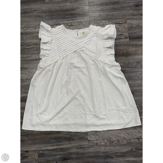 Top Short Sleeve By Entro In White, Size: 2x