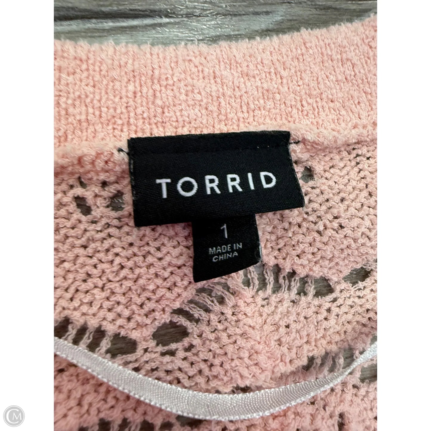 Sweater Cardigan By Torrid In Pink, Size: 1x
