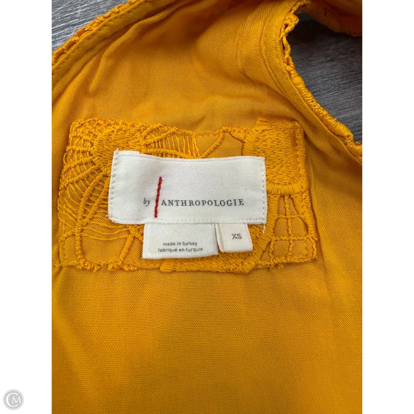 Dress Casual Midi By Anthropologie In Yellow, Size: Xs