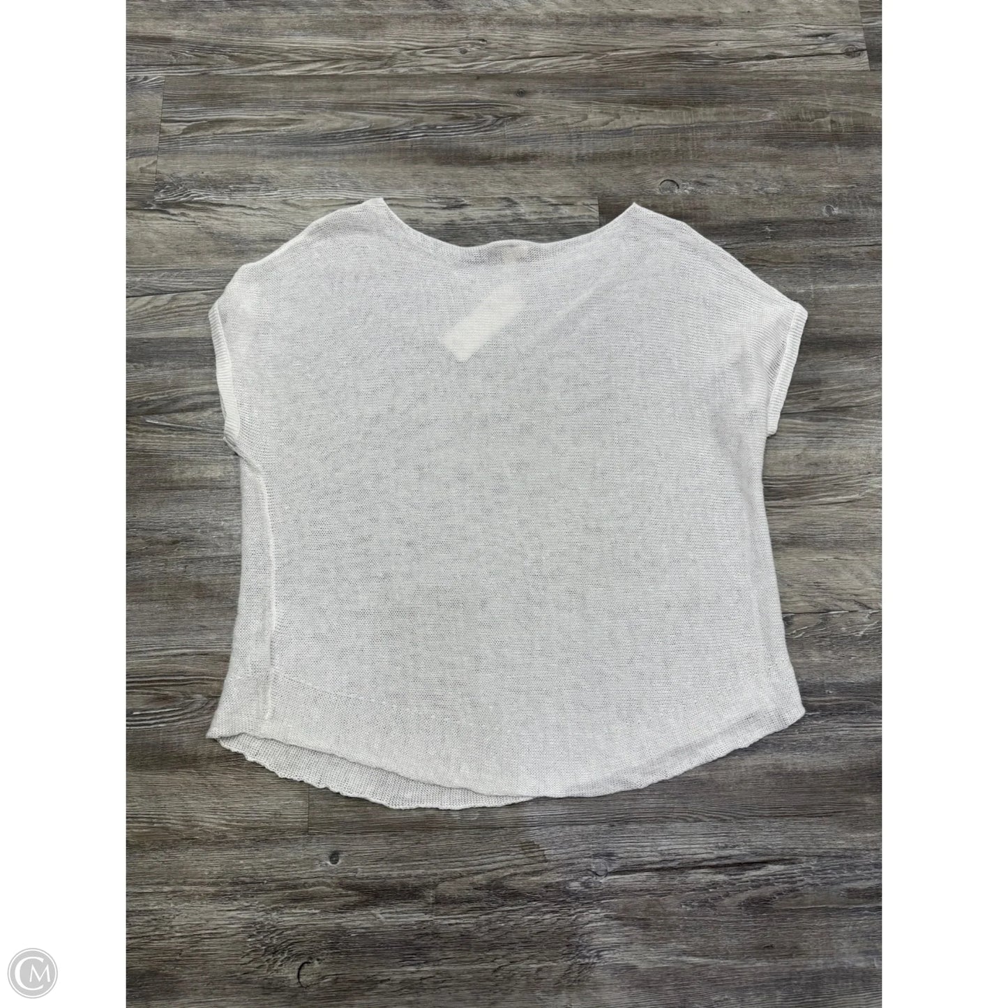 Sweater Short Sleeve By Eileen Fisher In White, Size: L