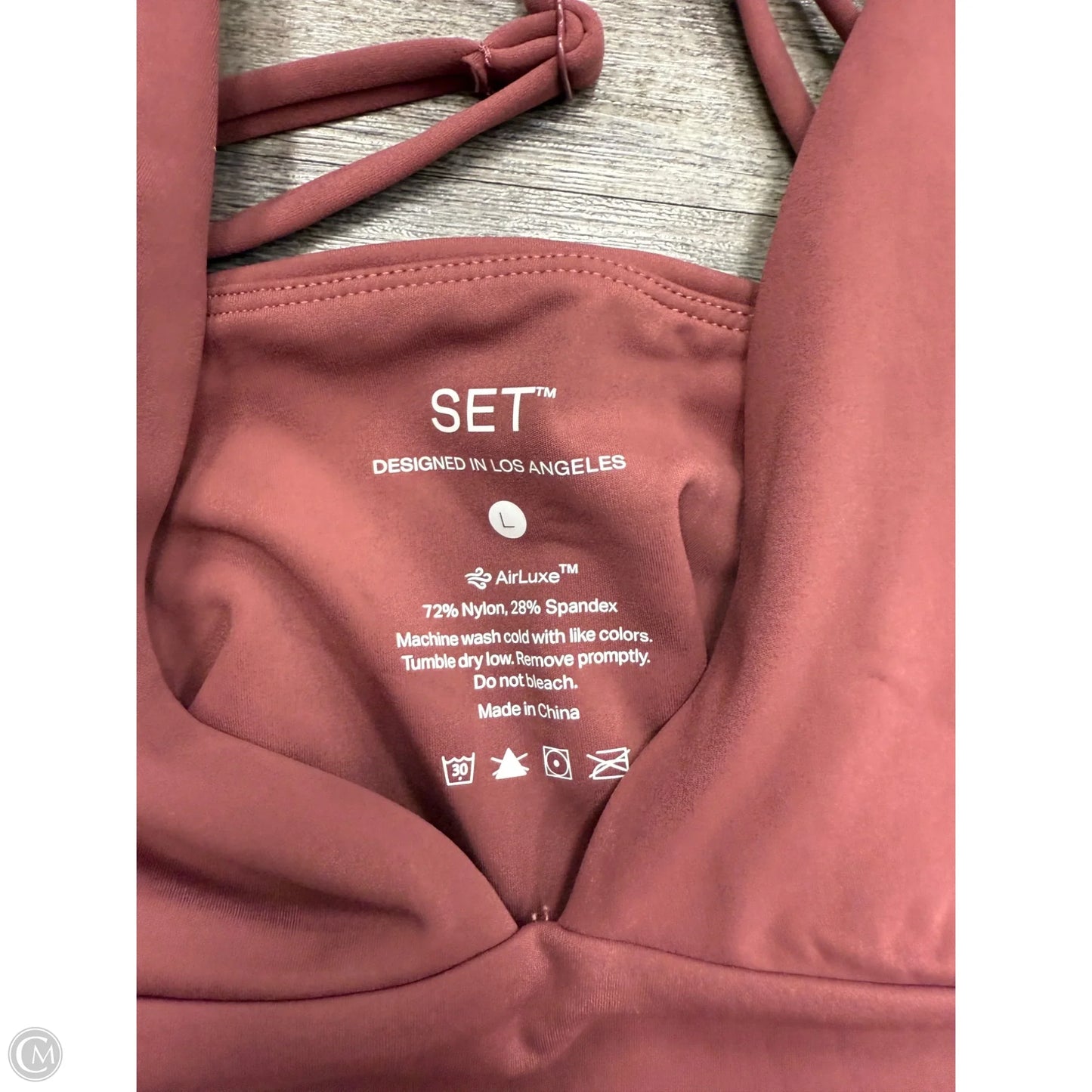 Athletic Tank Top By Set Active In Pink, Size: L