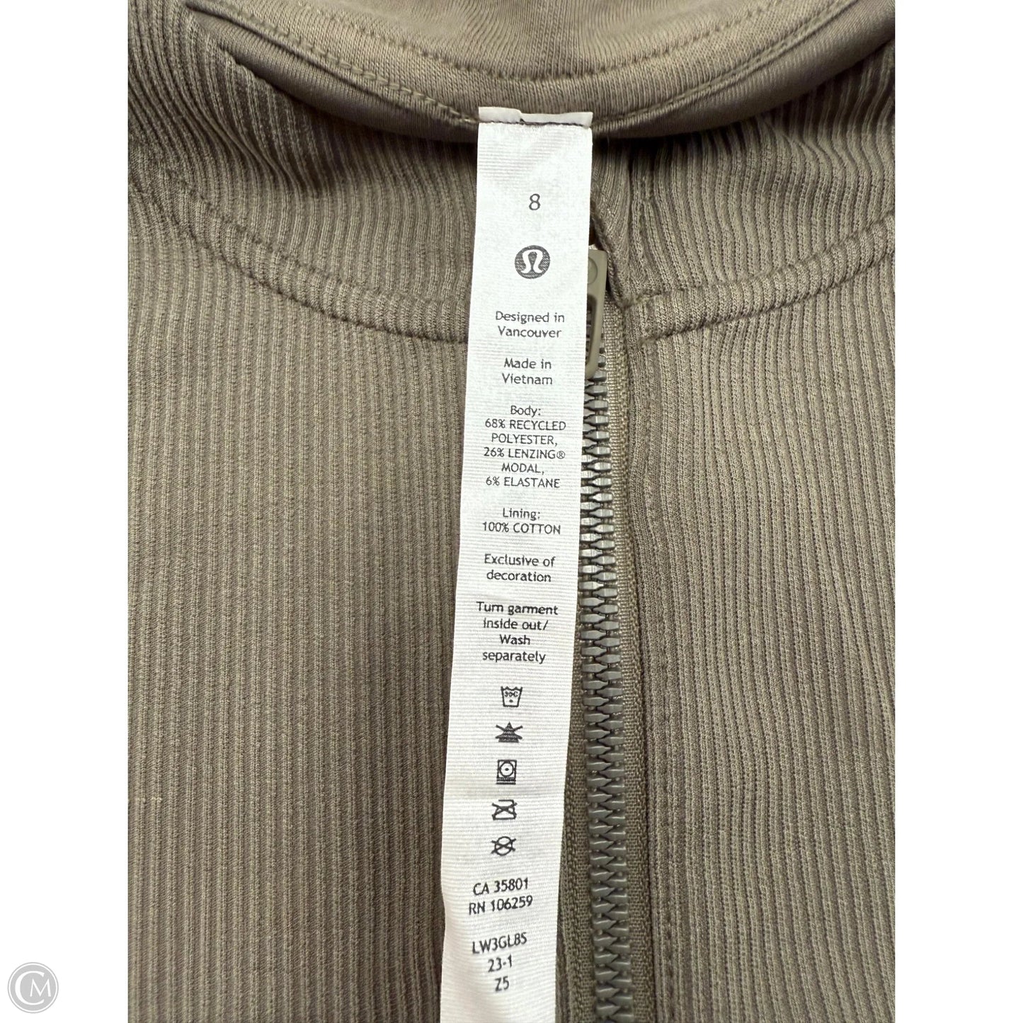 Athletic Jacket By Lululemon In Camouflage Print, Size: 8