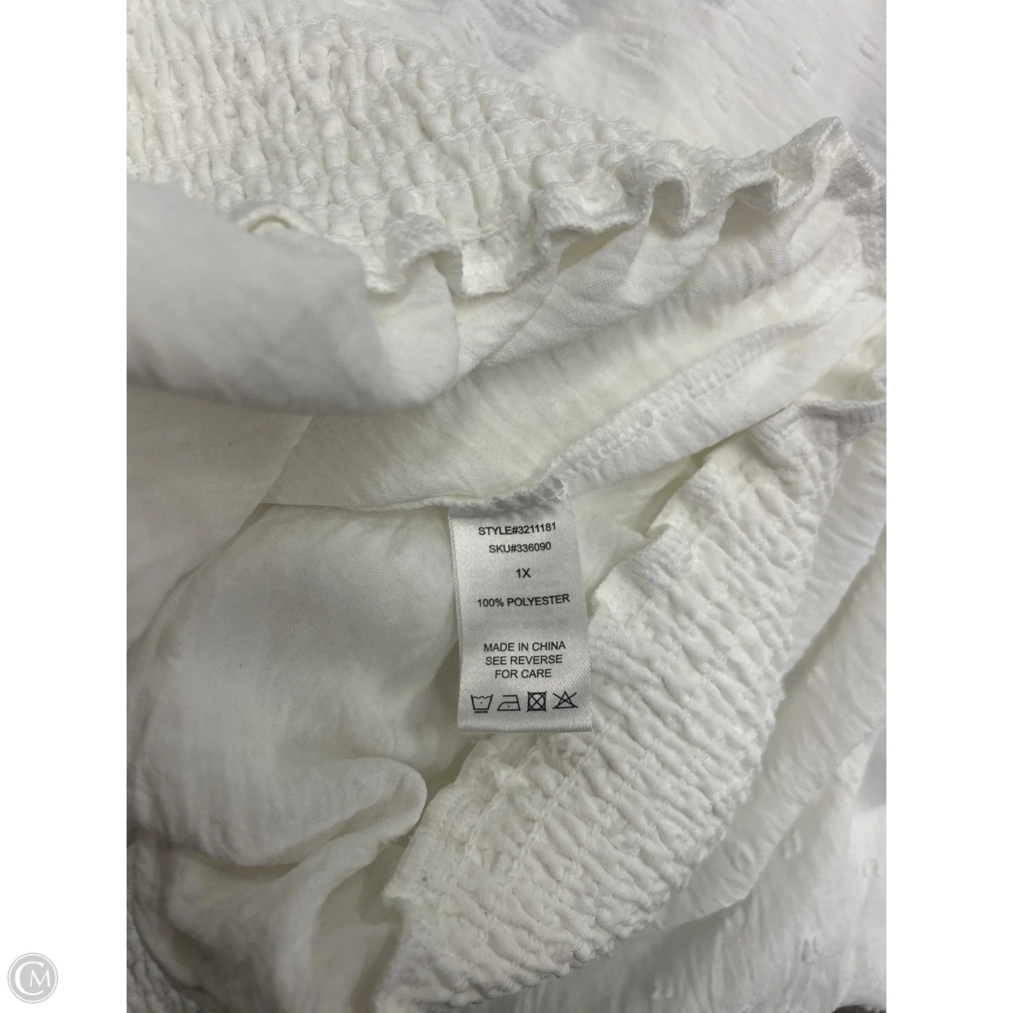 Top 3/4 Sleeve By Dl1961 In White, Size: 1x