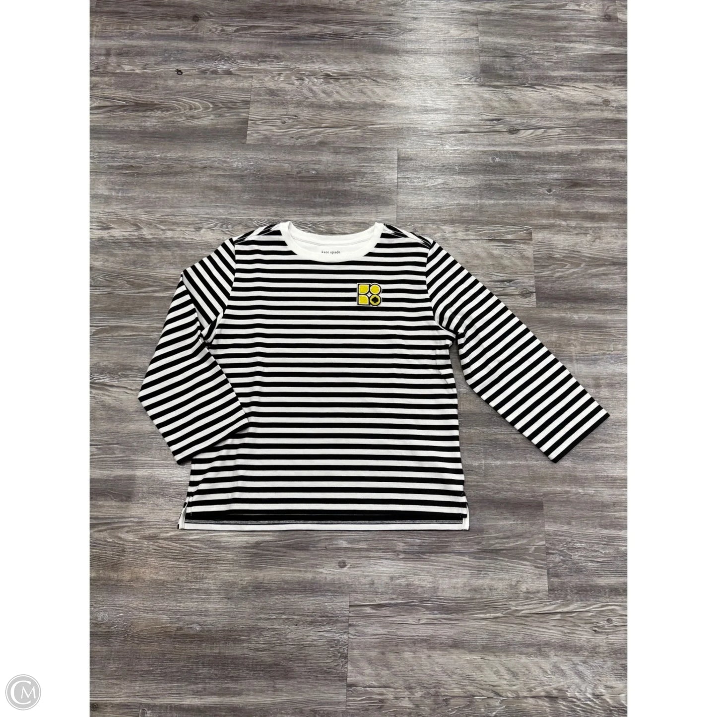 Top Long Sleeve Designer By Kate Spade In Striped Pattern, Size: Xs